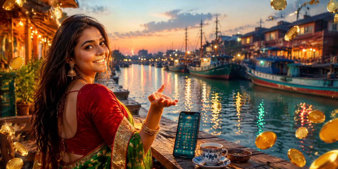 খুলনার সমুদ্র সৈকতে মোবাইলে পুরস্কার তথ্য দেখছেন একজন খেলোয়াড়